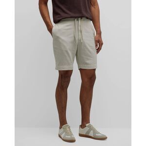 OFFICINE GENERALE Shorts Mens Size 50 Tan Straight Linen Blend Drawstring PHIL